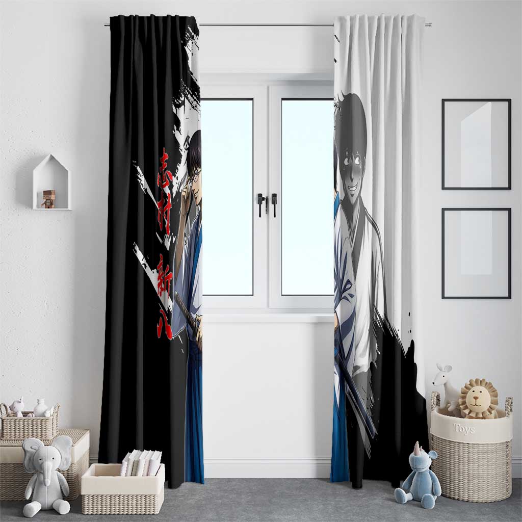 Shinpachi Shimura Window Curtain Classic Comedy Samurai Ink Style