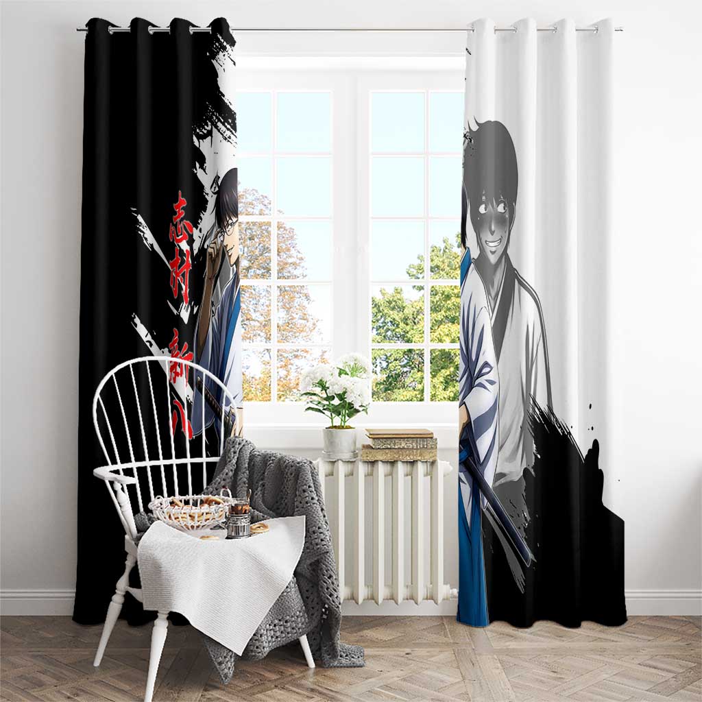 Shinpachi Shimura Window Curtain Classic Comedy Samurai Ink Style