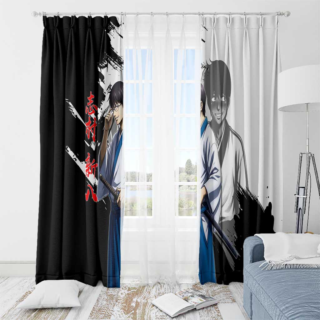 Shinpachi Shimura Window Curtain Classic Comedy Samurai Ink Style
