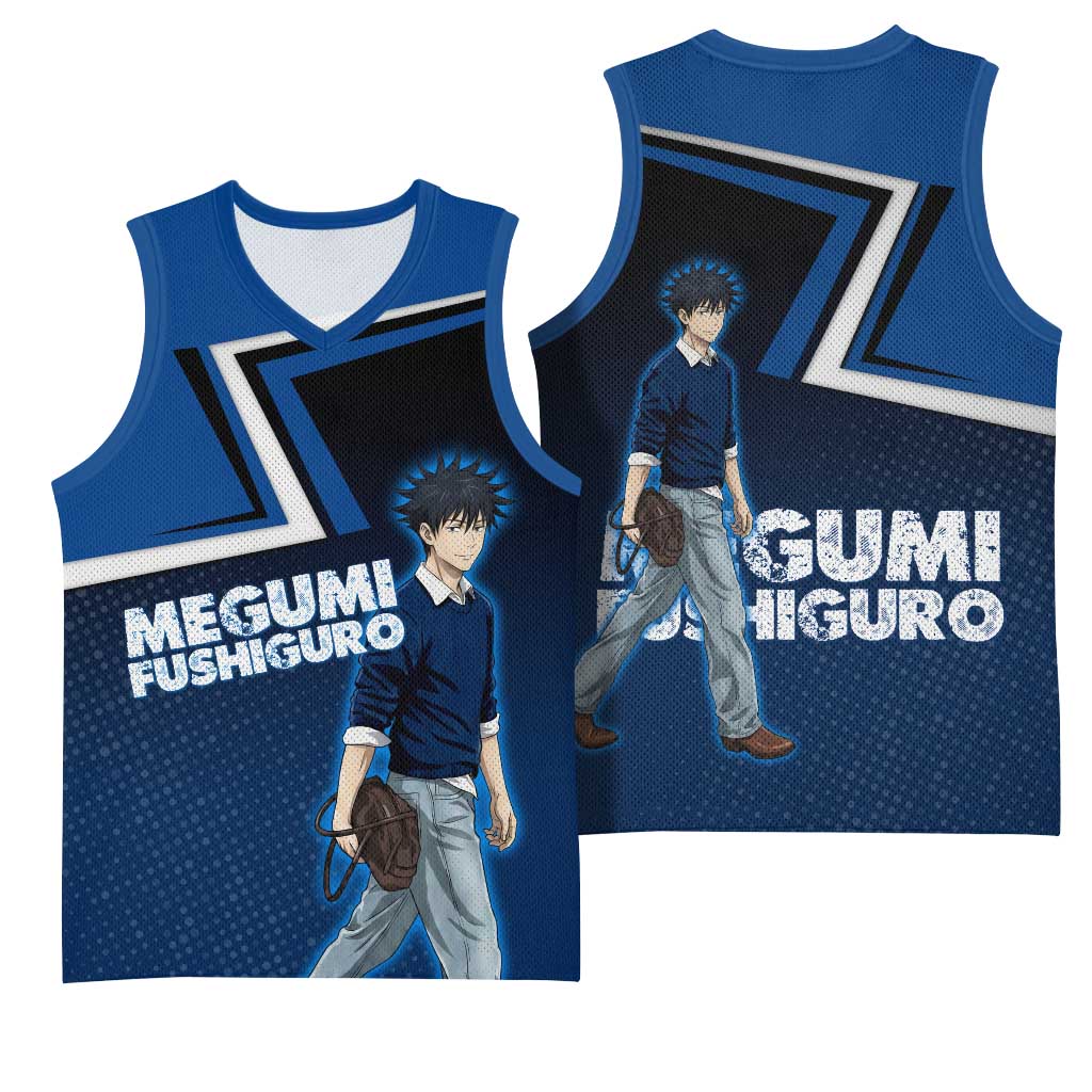 Megumi Fushiguro Basketball Jersey Anime Pop Art Style