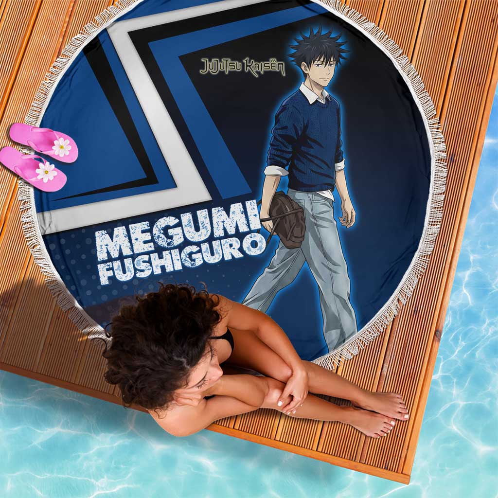 Megumi Fushiguro Beach Blanket Anime Pop Art Style