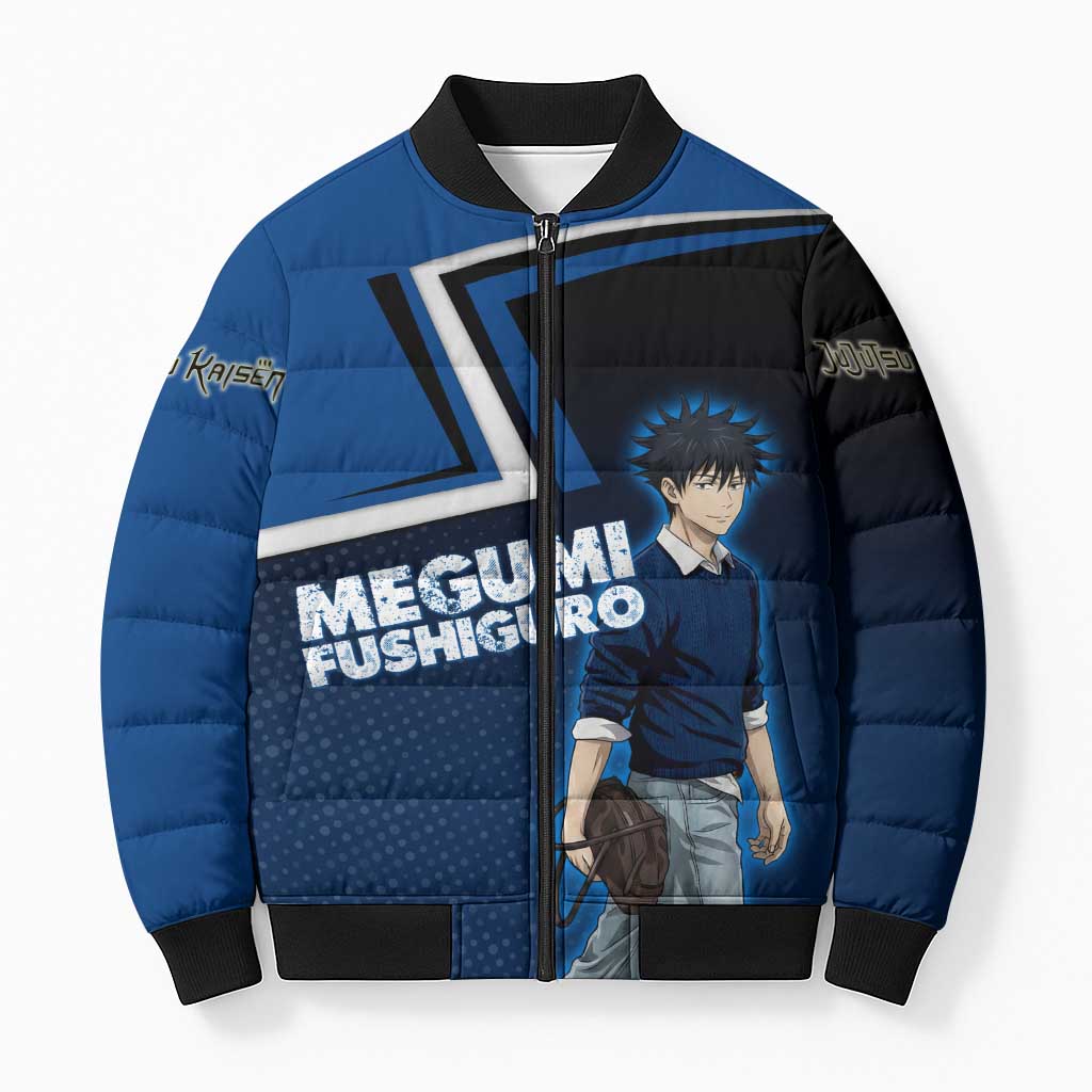 Megumi Fushiguro Bomber Puffer Jacket Anime Pop Art Style