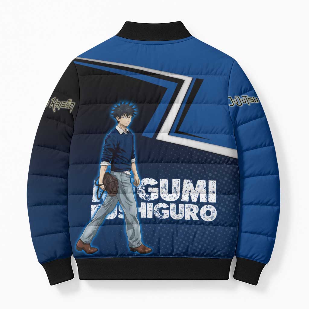 Megumi Fushiguro Bomber Puffer Jacket Anime Pop Art Style