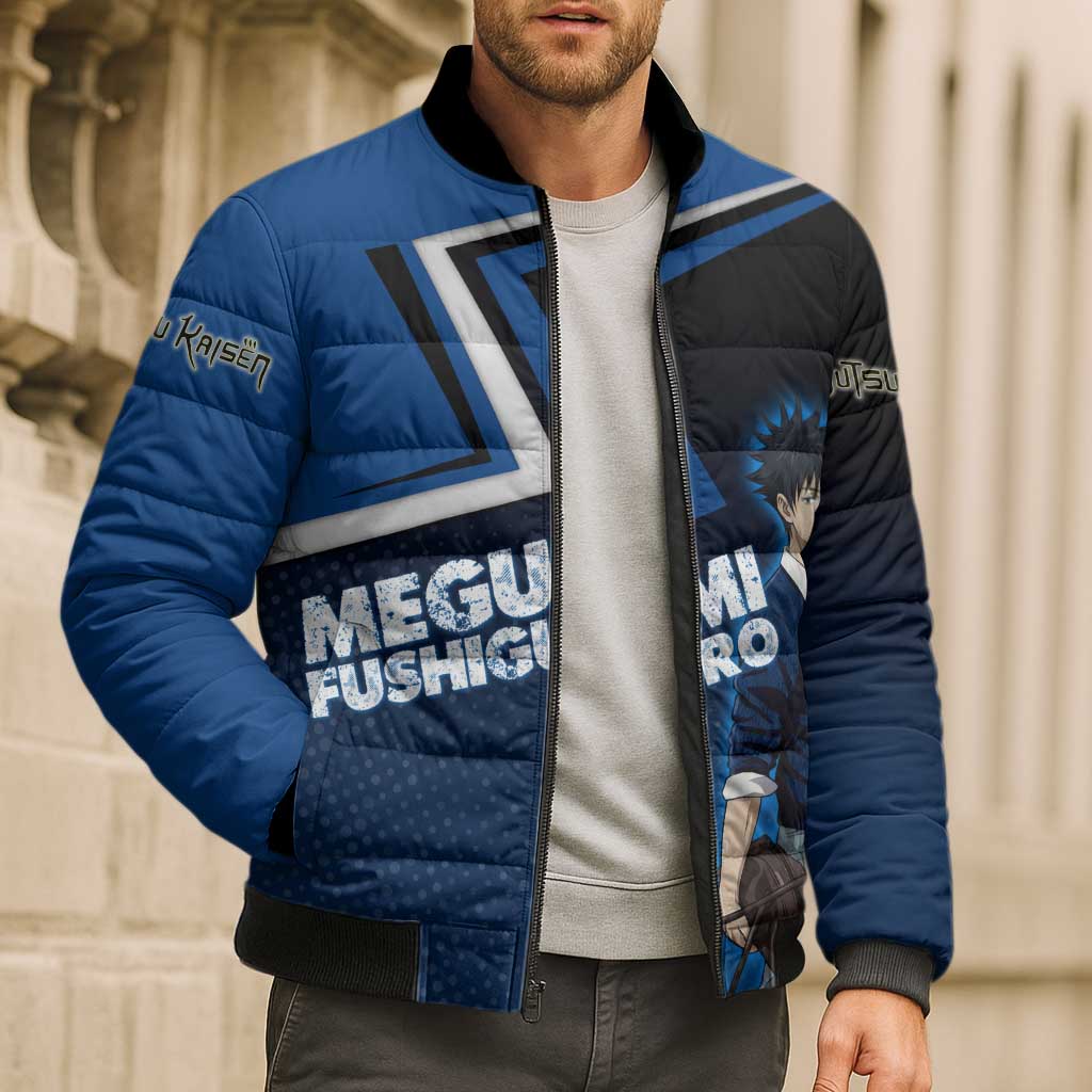 Megumi Fushiguro Bomber Puffer Jacket Anime Pop Art Style