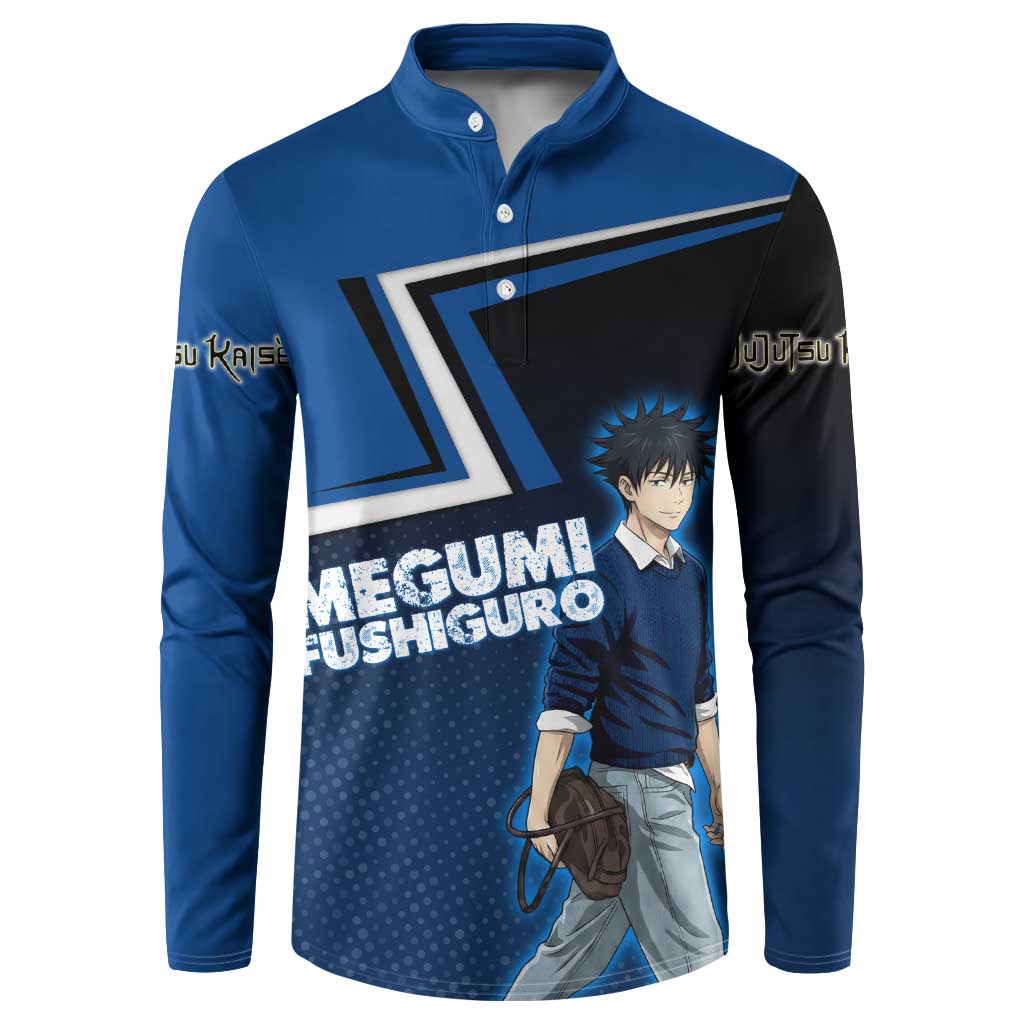 Megumi Fushiguro Button Sweatshirt Anime Pop Art Style