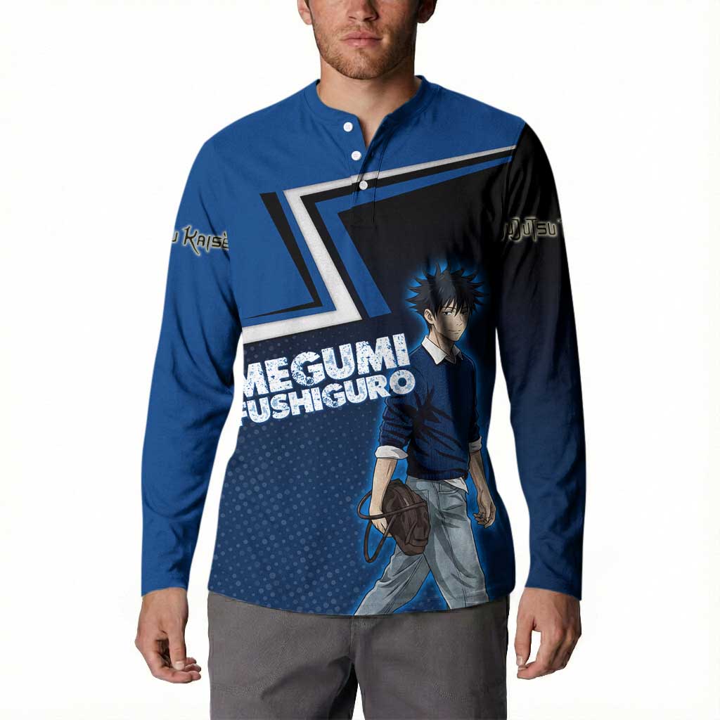 Megumi Fushiguro Button Sweatshirt Anime Pop Art Style