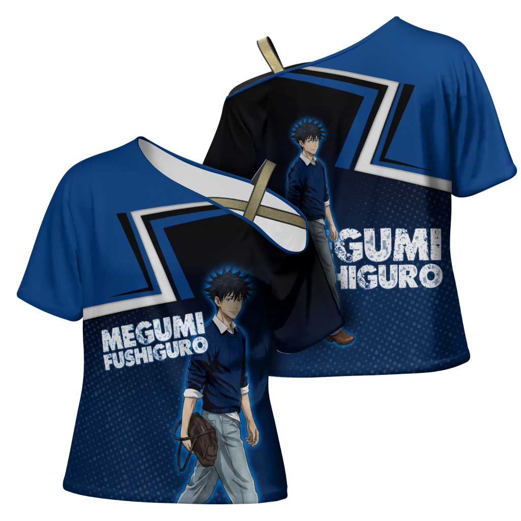 Megumi Fushiguro Cross Shoulder Shirt Anime Pop Art Style