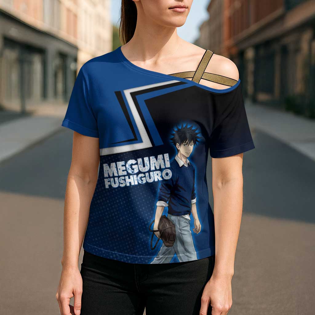 Megumi Fushiguro Cross Shoulder Shirt Anime Pop Art Style
