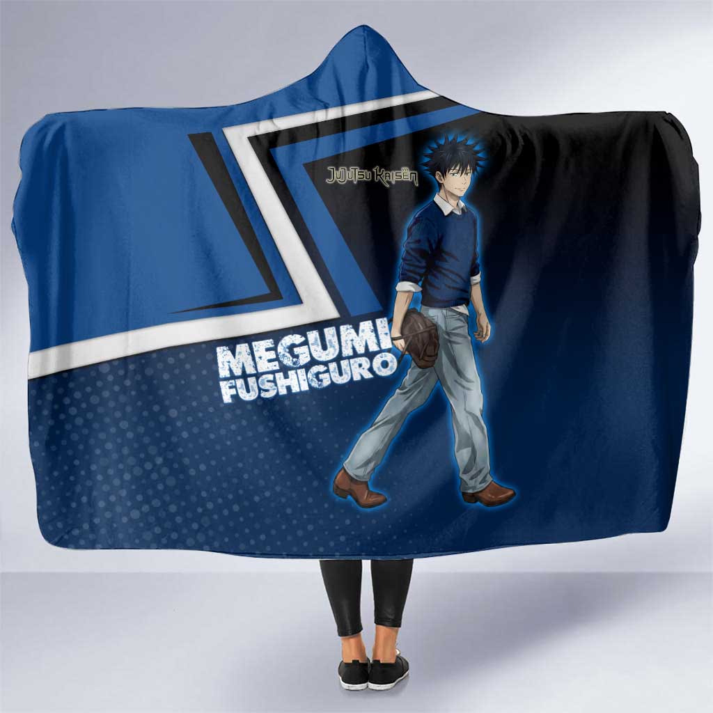 Megumi Fushiguro Hooded Blanket Anime Pop Art Style