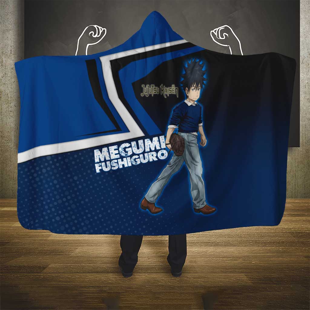 Megumi Fushiguro Hooded Blanket Anime Pop Art Style