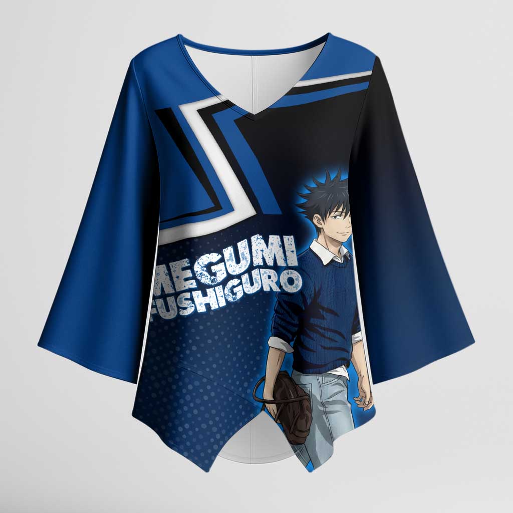 Megumi Fushiguro Kimono Sleeve Blouse Anime Pop Art Style