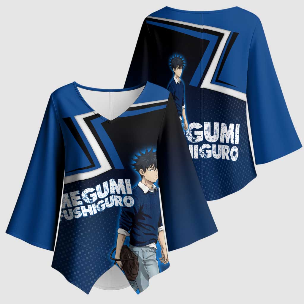 Megumi Fushiguro Kimono Sleeve Blouse Anime Pop Art Style