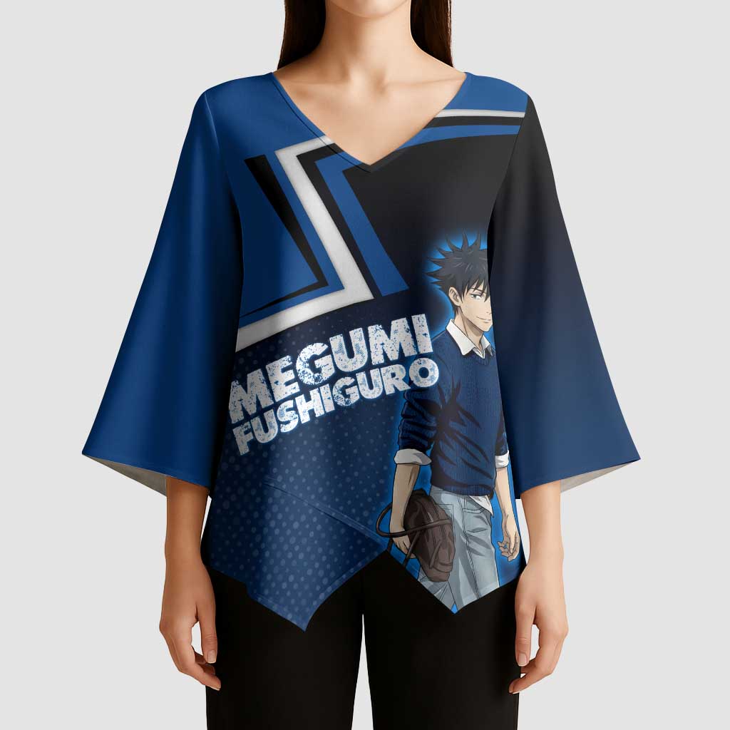 Megumi Fushiguro Kimono Sleeve Blouse Anime Pop Art Style