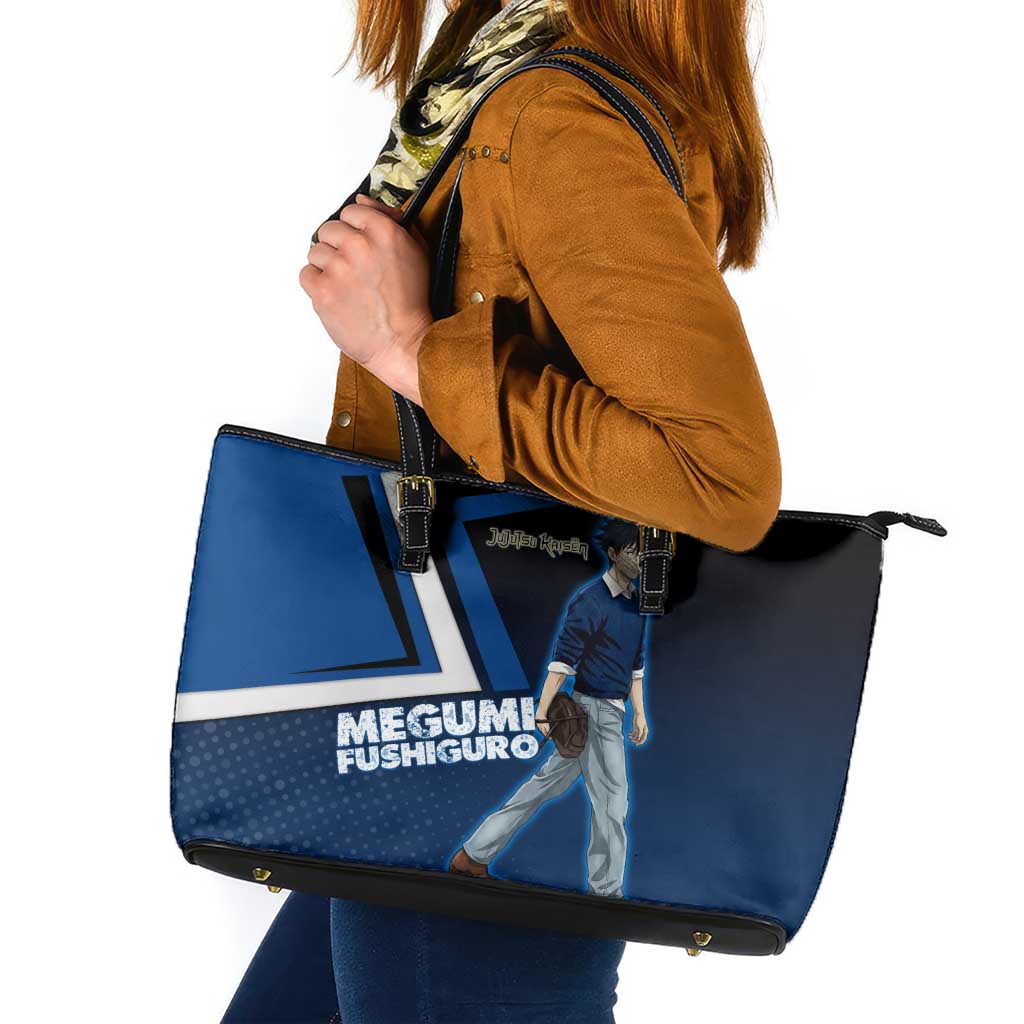 Megumi Fushiguro Leather Tote Bag Anime Pop Art Style