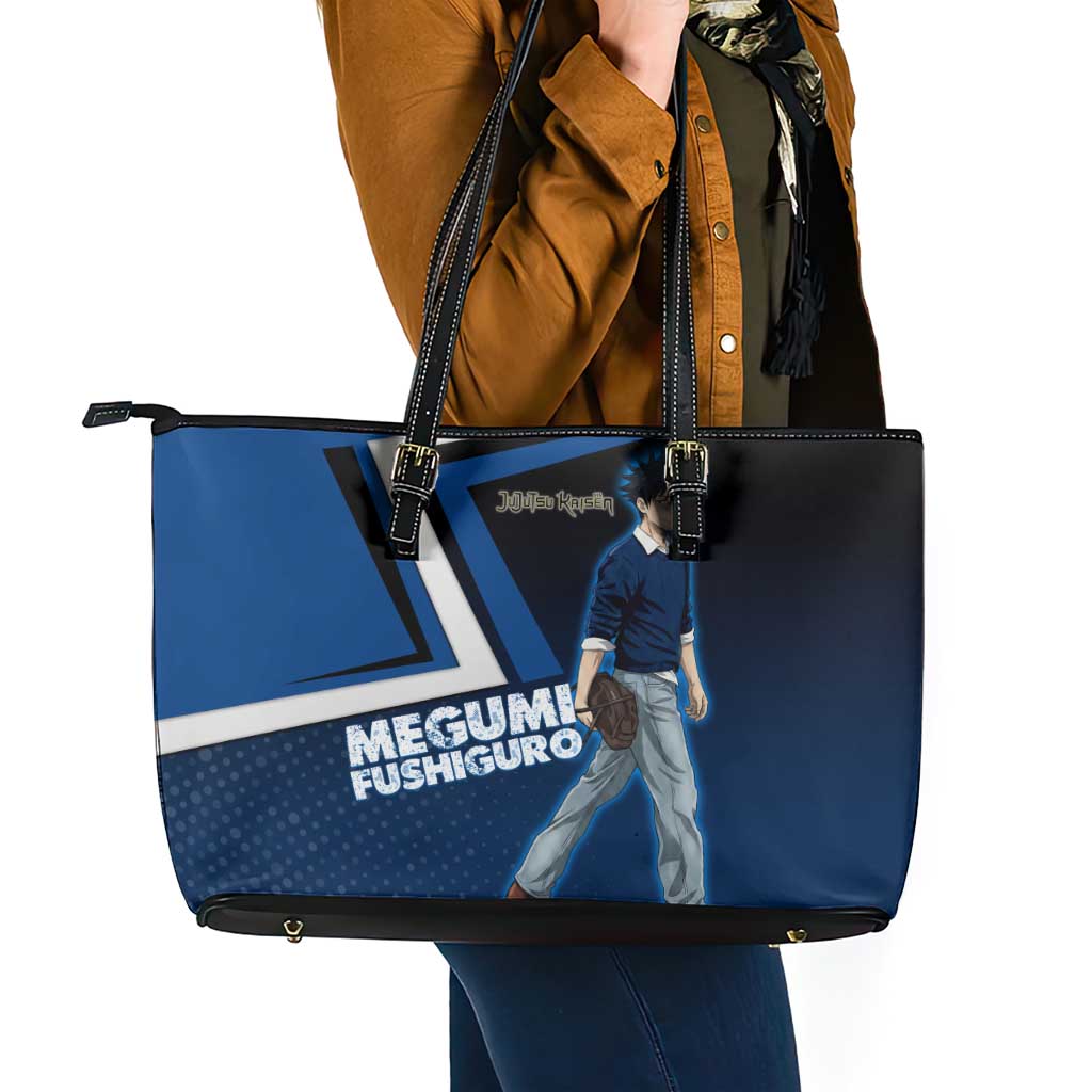 Megumi Fushiguro Leather Tote Bag Anime Pop Art Style