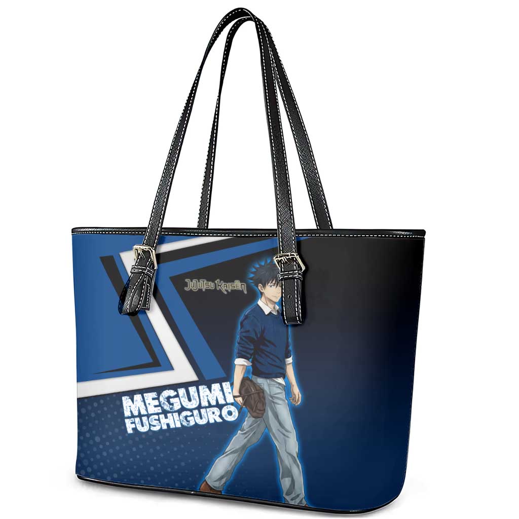 Megumi Fushiguro Leather Tote Bag Anime Pop Art Style