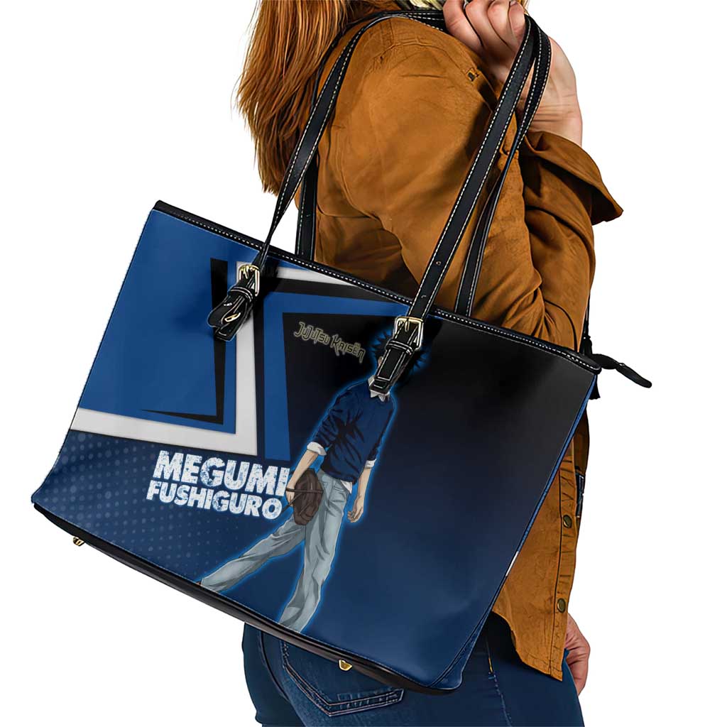 Megumi Fushiguro Leather Tote Bag Anime Pop Art Style