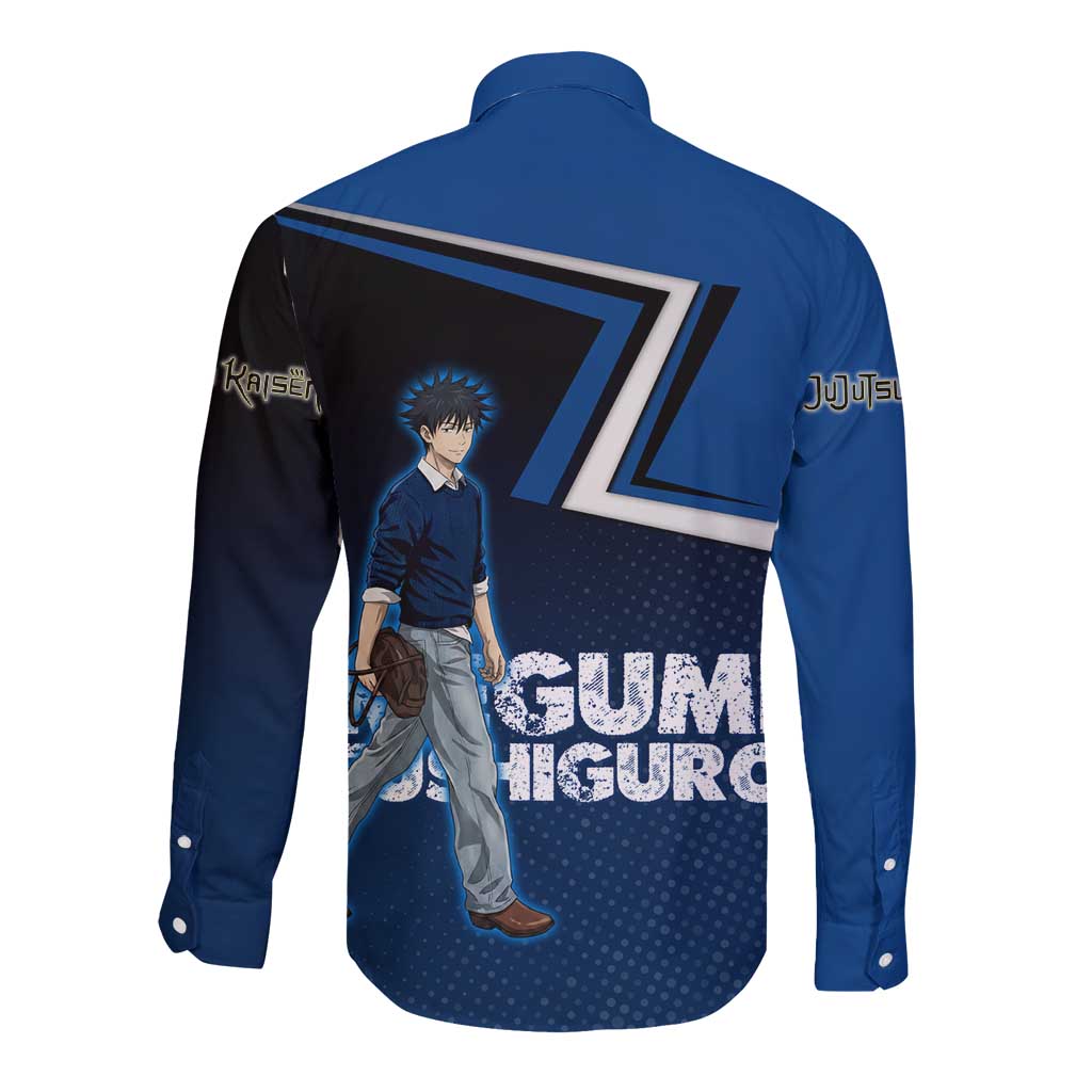Megumi Fushiguro Long Sleeve Button Shirt Anime Pop Art Style