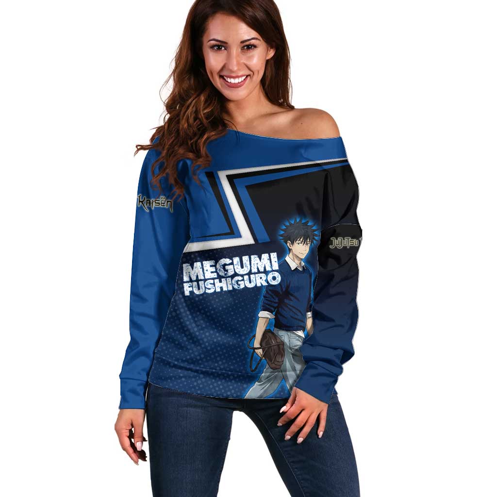 Megumi Fushiguro Off Shoulder Sweater Anime Pop Art Style