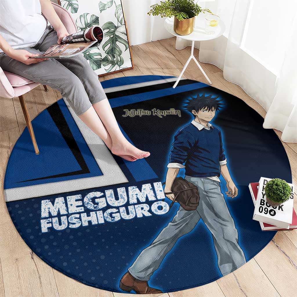 Megumi Fushiguro Round Carpet Anime Pop Art Style