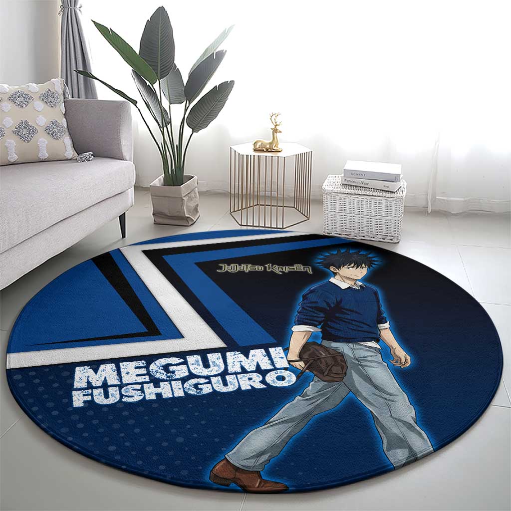 Megumi Fushiguro Round Carpet Anime Pop Art Style