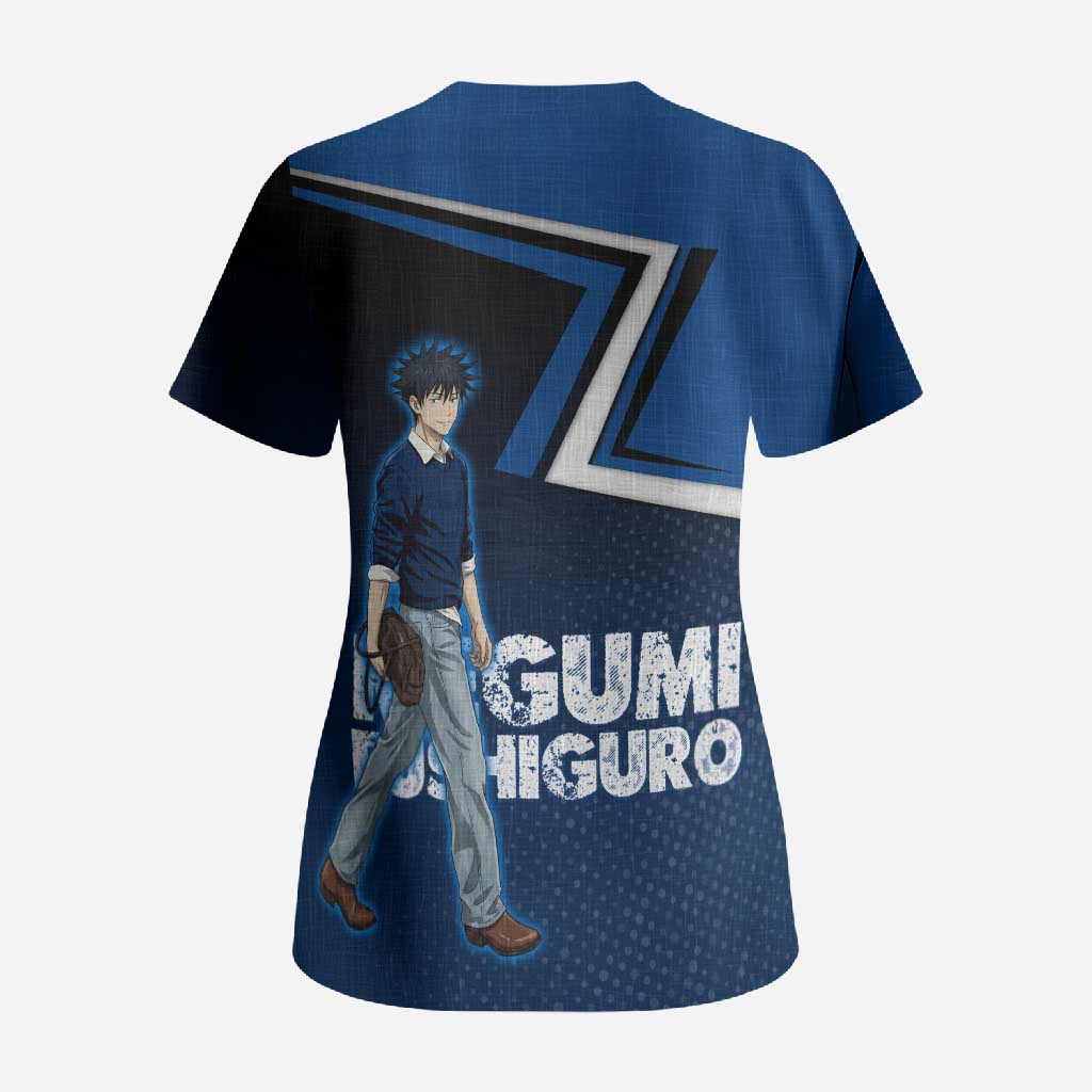 Megumi Fushiguro Scrub Top Anime Pop Art Style