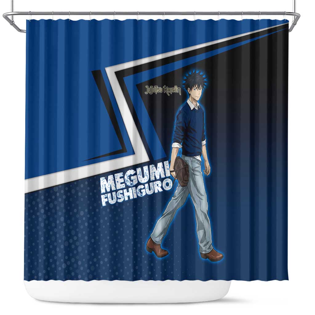 Megumi Fushiguro Shower Curtain Anime Pop Art Style
