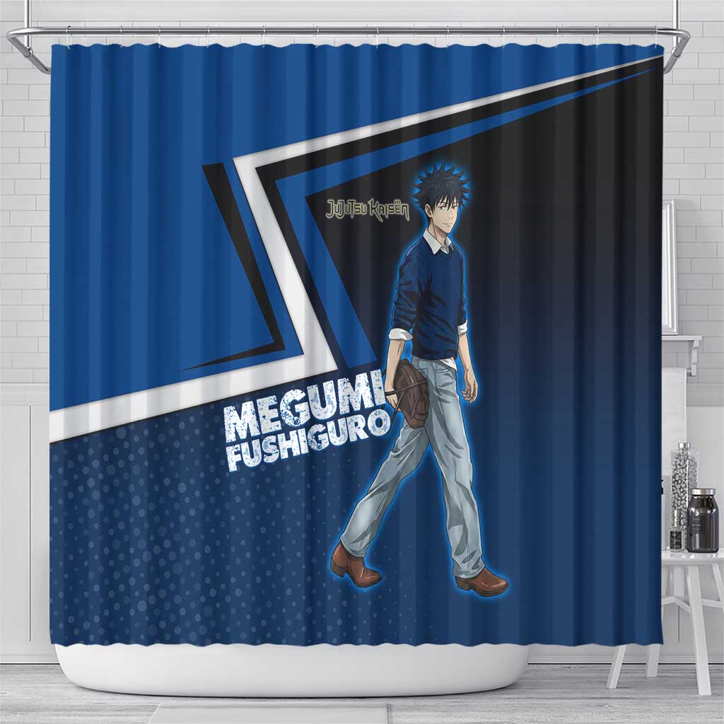 Megumi Fushiguro Shower Curtain Anime Pop Art Style