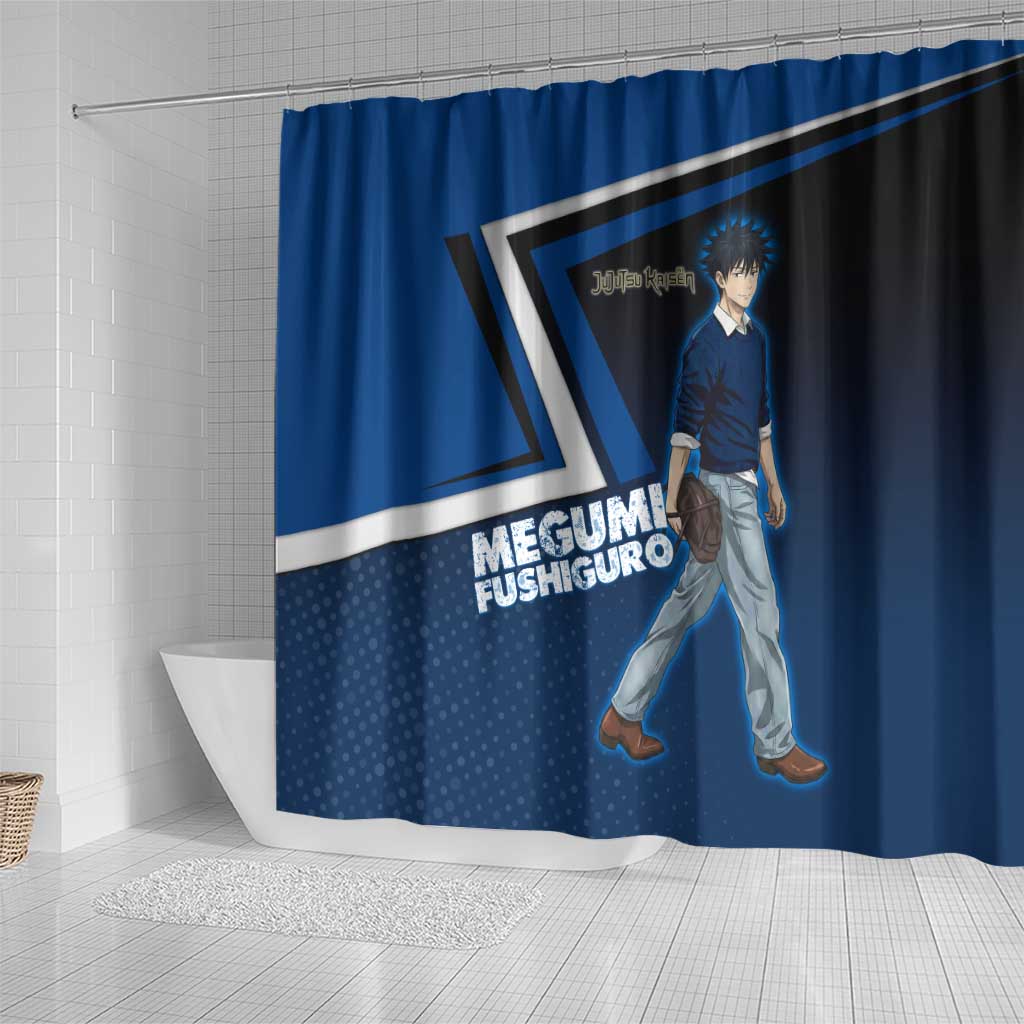 Megumi Fushiguro Shower Curtain Anime Pop Art Style