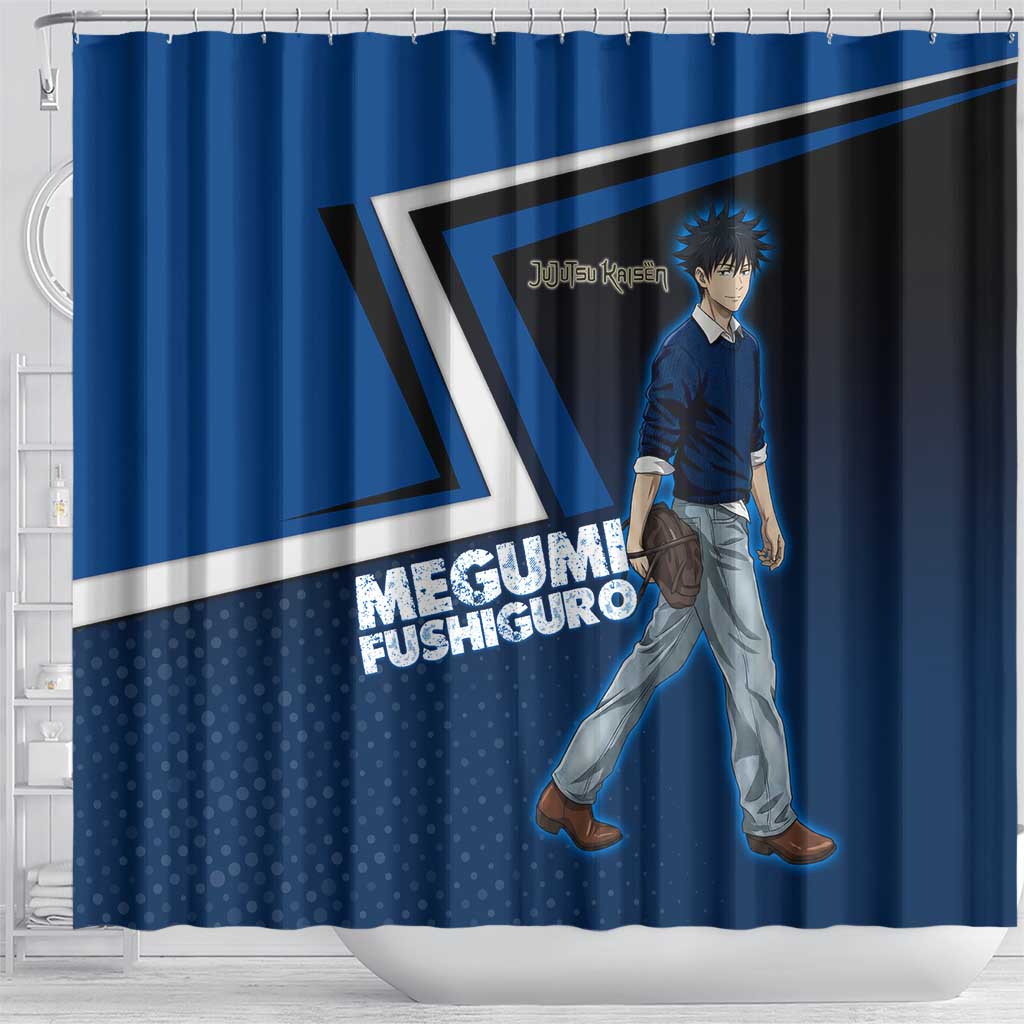Megumi Fushiguro Shower Curtain Anime Pop Art Style