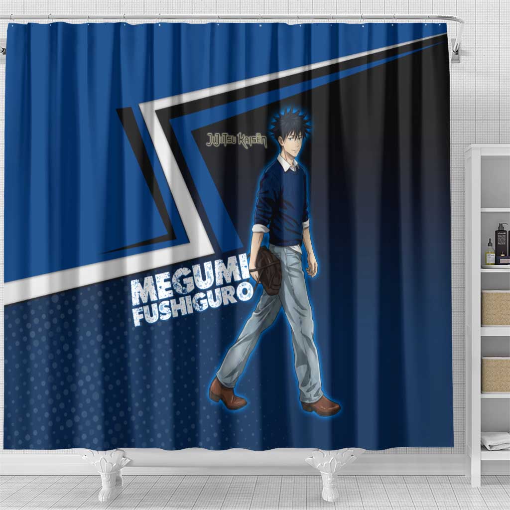 Megumi Fushiguro Shower Curtain Anime Pop Art Style