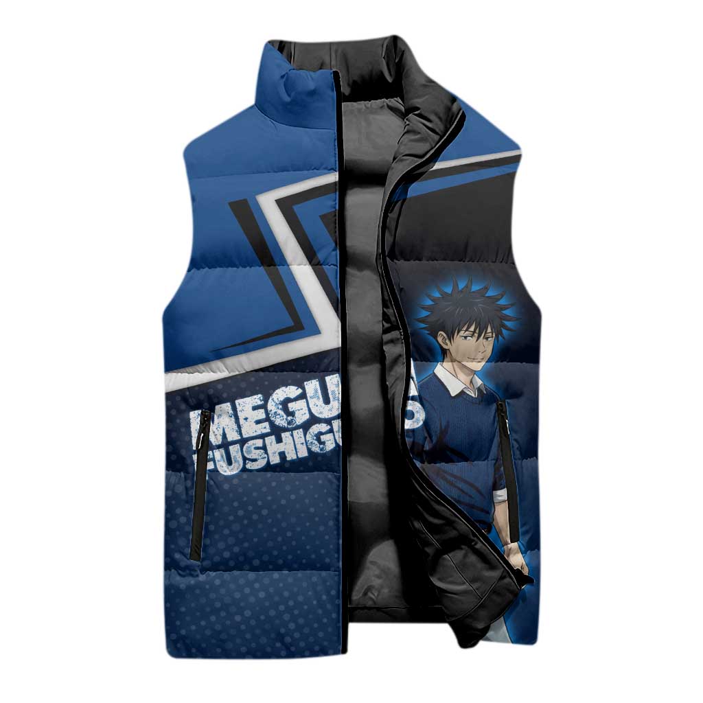 Megumi Fushiguro Sleeveless Puffer Jacket Anime Pop Art Style