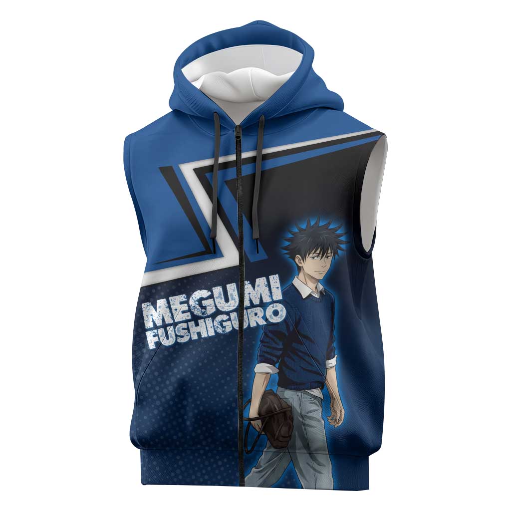 Megumi Fushiguro Sleeveless Zip Hoodie Anime Pop Art Style