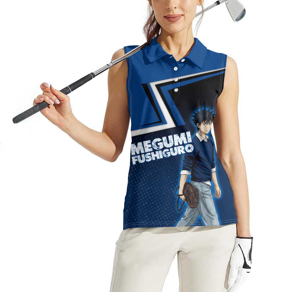 Megumi Fushiguro Women Sleeveless Polo Shirt Anime Pop Art Style