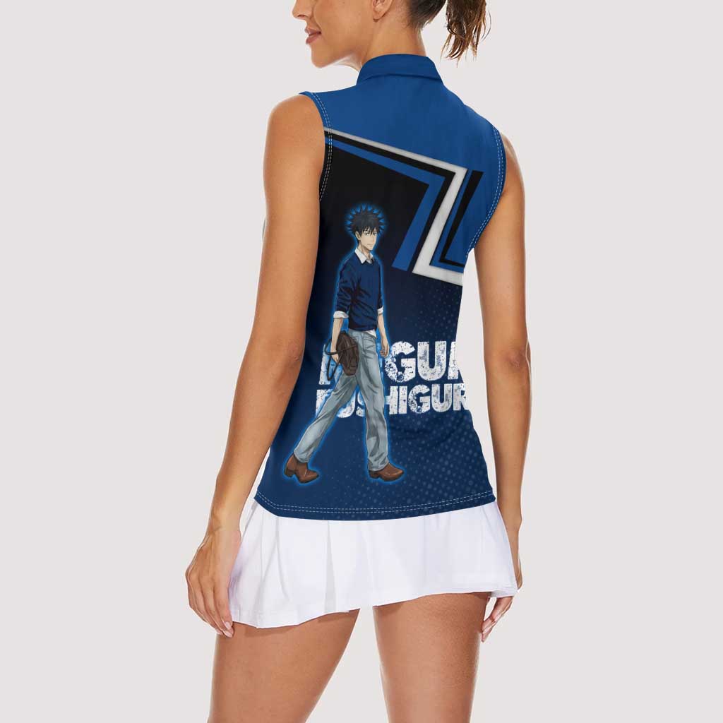 Megumi Fushiguro Women Sleeveless Polo Shirt Anime Pop Art Style