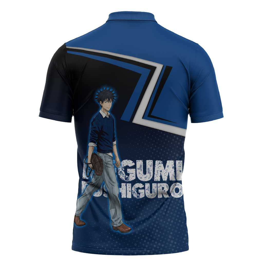 Megumi Fushiguro Zipper Polo Shirt Anime Pop Art Style