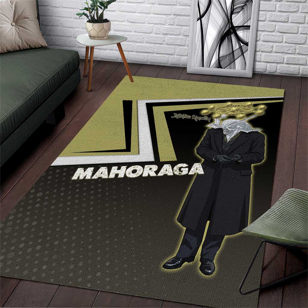 Mahoraga Jujutsu Kaisen Area Rug Monochrome Urban Manga Style