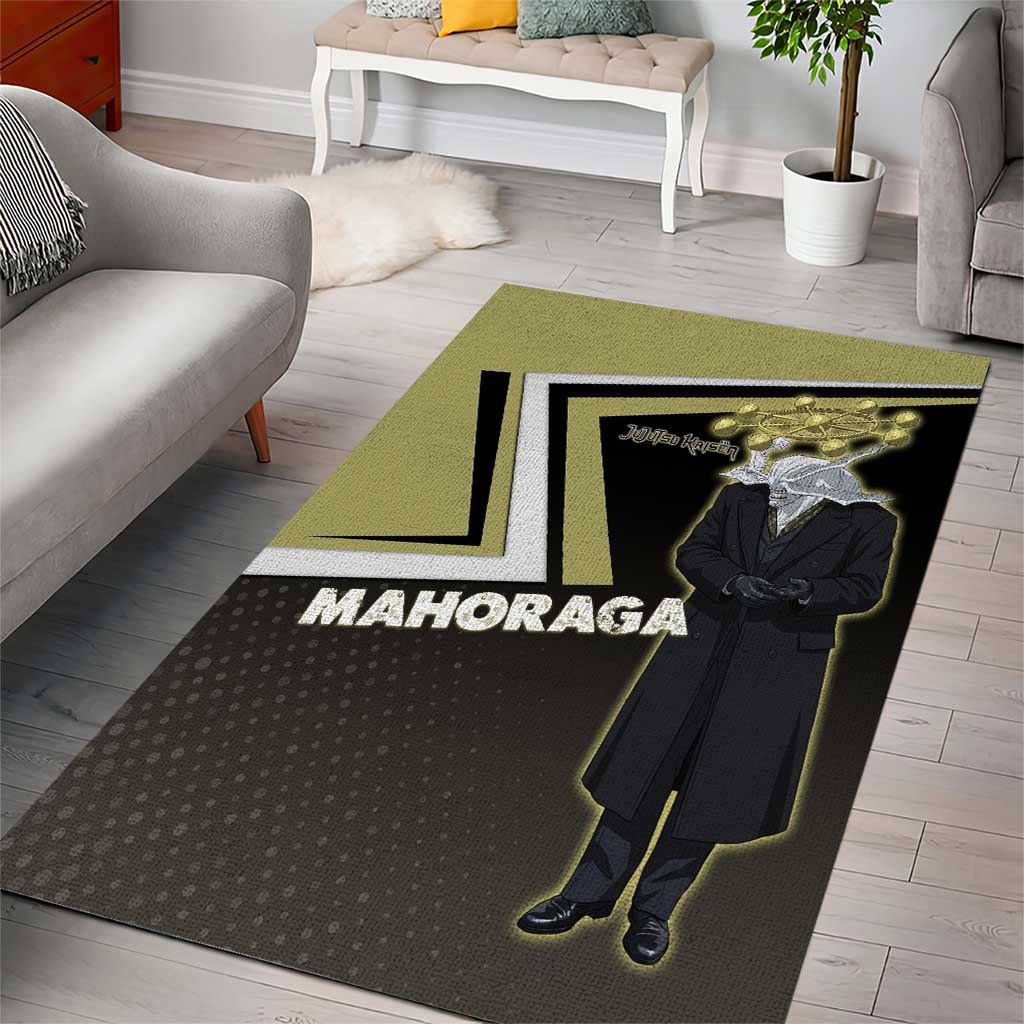 Mahoraga Jujutsu Kaisen Area Rug Monochrome Urban Manga Style