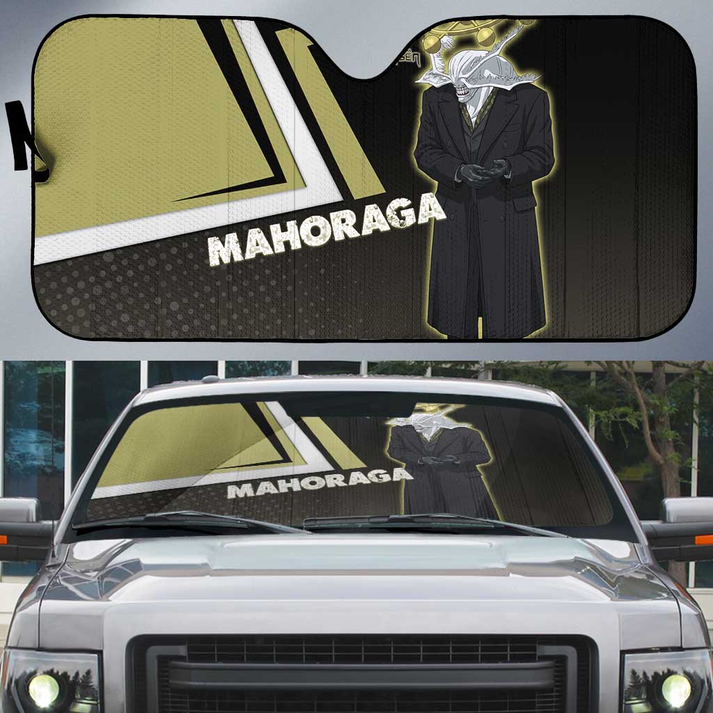 Mahoraga Jujutsu Kaisen Auto Sun Shade Monochrome Urban Manga Style