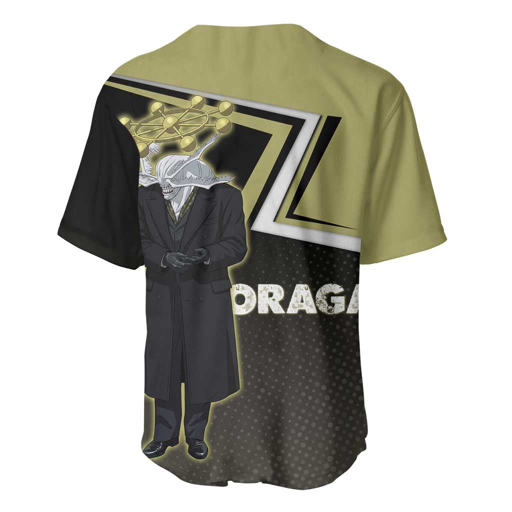 Mahoraga Jujutsu Kaisen Baseball Jersey Monochrome Urban Manga Style