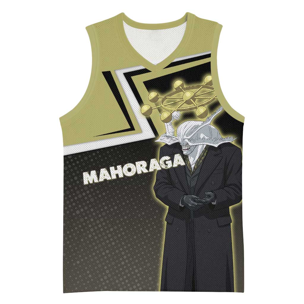 Mahoraga Jujutsu Kaisen Basketball Jersey Monochrome Urban Manga Style