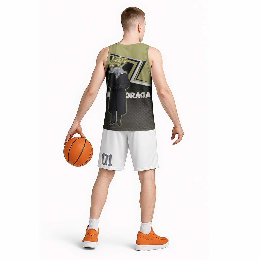 Mahoraga Jujutsu Kaisen Basketball Jersey Monochrome Urban Manga Style