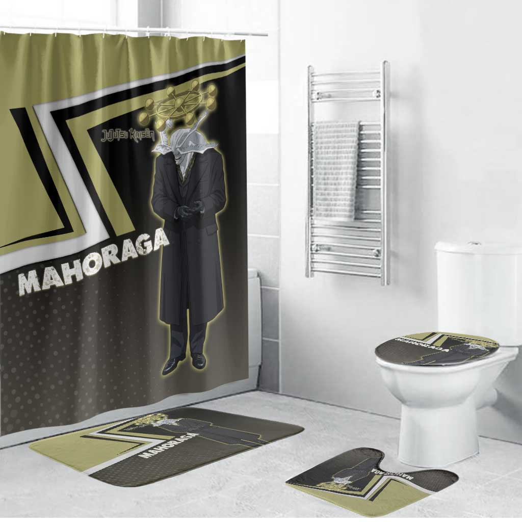 Mahoraga Jujutsu Kaisen Bathroom Set Monochrome Urban Manga Style
