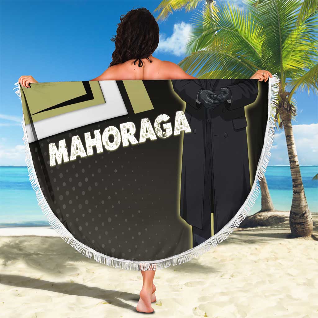Mahoraga Jujutsu Kaisen Beach Blanket Monochrome Urban Manga Style