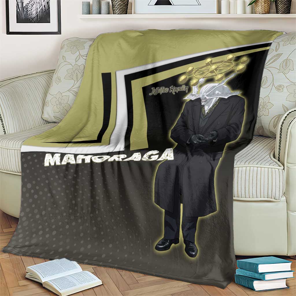Mahoraga Jujutsu Kaisen Blanket Monochrome Urban Manga Style