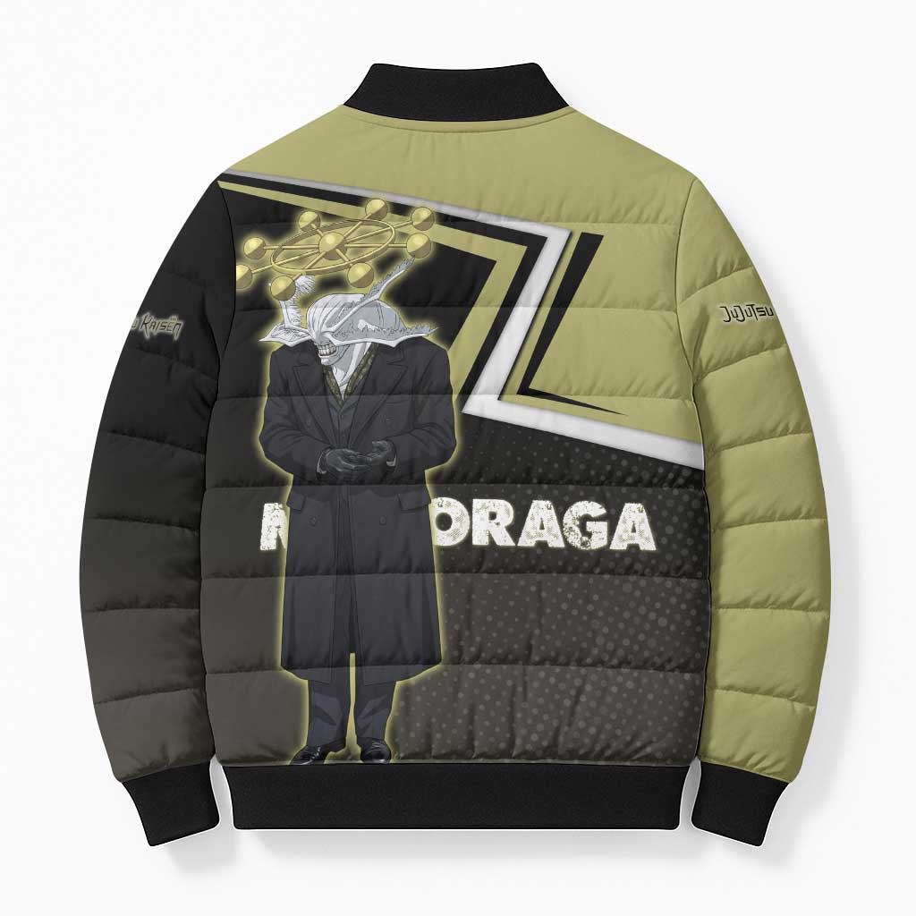 Mahoraga Jujutsu Kaisen Bomber Puffer Jacket Monochrome Urban Manga Style