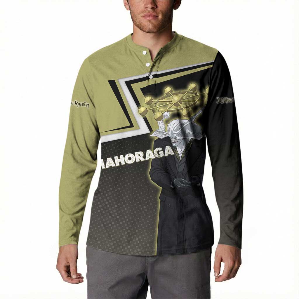 Mahoraga Jujutsu Kaisen Button Sweatshirt Monochrome Urban Manga Style