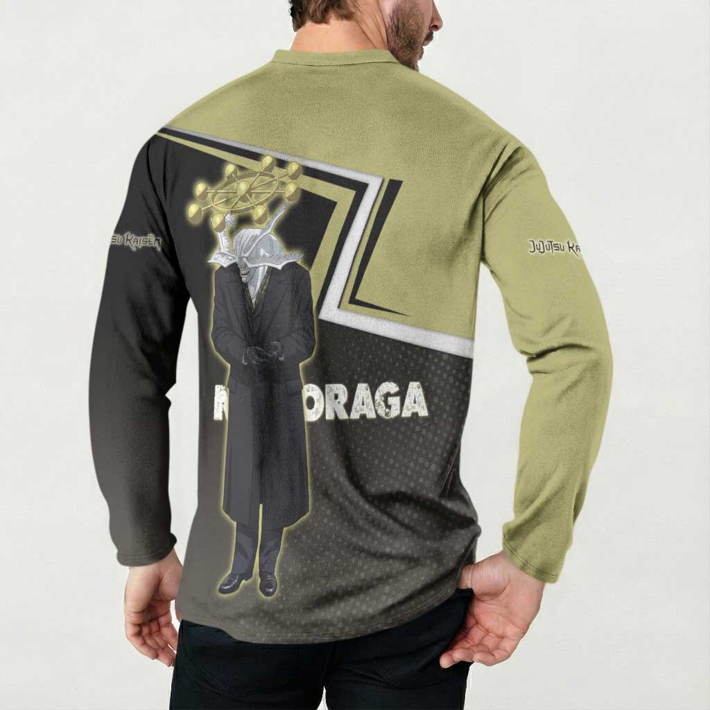 Mahoraga Jujutsu Kaisen Button Sweatshirt Monochrome Urban Manga Style