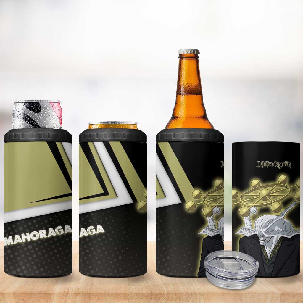 Mahoraga Jujutsu Kaisen 4 in 1 Can Cooler Tumbler Monochrome Urban Manga Style