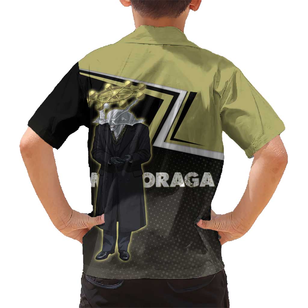 Mahoraga Jujutsu Kaisen Family Matching Off The Shoulder Long Sleeve Dress and Hawaiian Shirt Monochrome Urban Manga Style